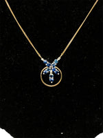 Laden Sie das Bild in den Galerie-Viewer, Gold Halskette mit Saphir und Diamanten 585er