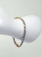 Laden Sie das Bild in den Galerie-Viewer, 14K Gelbgold Armband mit Aquamarin ARIS