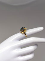 Laden Sie das Bild in den Galerie-Viewer, 585er Gelbgold Ring mit Saphir; Zertifikat vorhanden