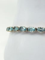 Laden Sie das Bild in den Galerie-Viewer, 14K Gelbgold Armband mit Aquamarin ARIS