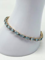 Laden Sie das Bild in den Galerie-Viewer, 14K Gelbgold Armband mit Aquamarin ARIS