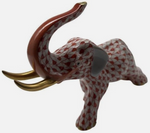 Laden Sie das Bild in den Galerie-Viewer, Herend Porzellan Elefant goldene Stoßzähne
