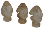 Laden Sie das Bild in den Galerie-Viewer, Lalique Glasfiguren 3 Affen