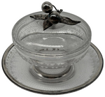 Laden Sie das Bild in den Galerie-Viewer, Edle Glas-Bonbonniere mit Deckel & Kirschgriff