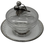 Laden Sie das Bild in den Galerie-Viewer, Edle Glas-Bonbonniere mit Deckel & Kirschgriff