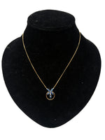 Laden Sie das Bild in den Galerie-Viewer, Gold Halskette mit Saphir und Diamanten 585er