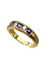 Laden Sie das Bild in den Galerie-Viewer, Ring 750er Gelbgold, Saphir und Diamanten