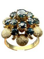 Laden Sie das Bild in den Galerie-Viewer, 585er Gelbgold Ring mit Saphir; Zertifikat vorhanden