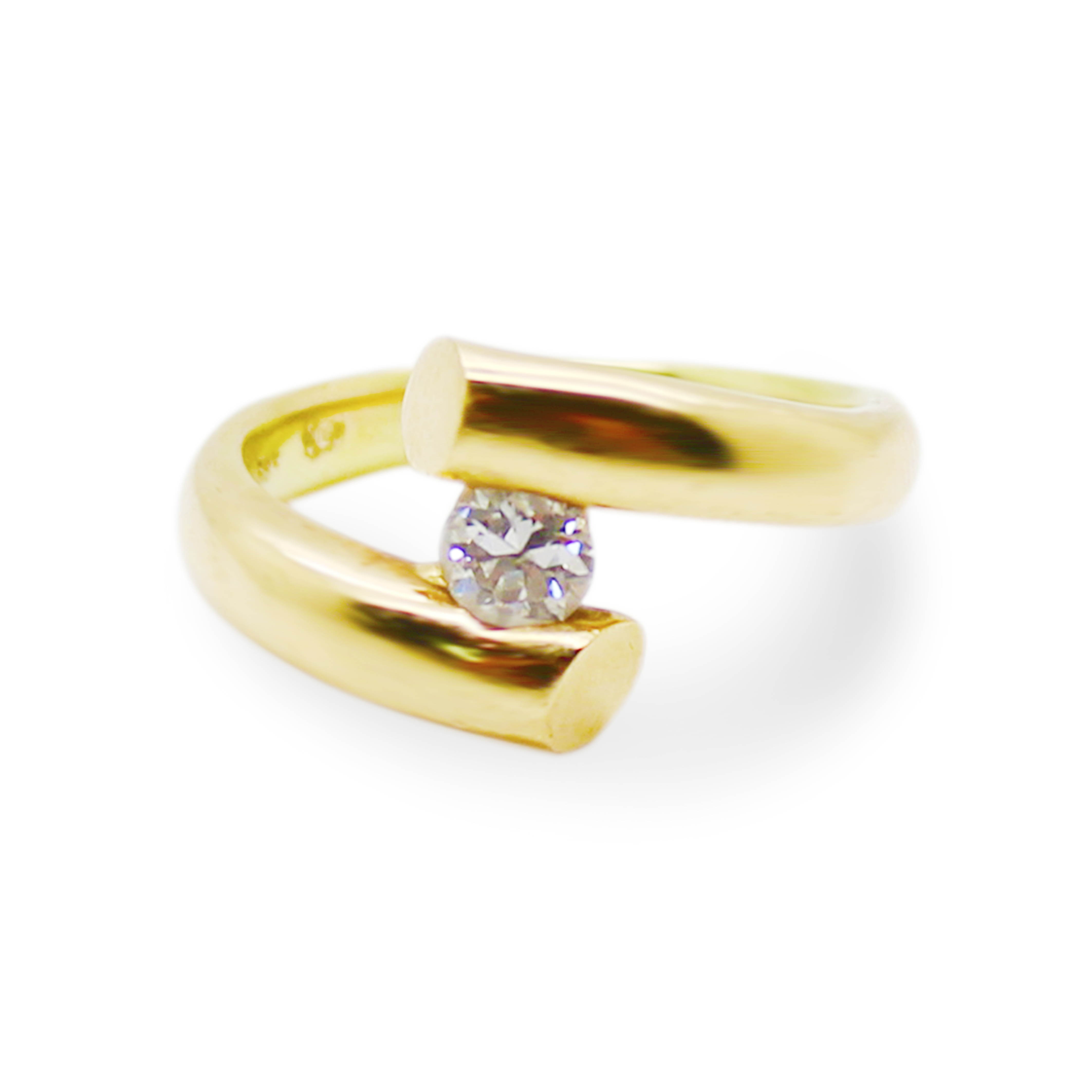 14k Gelbgold Ring Diamant