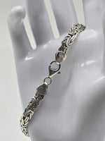 Laden Sie das Bild in den Galerie-Viewer, Silbernes Byzantinisches Armband - Königketten Armband
