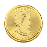 Laden Sie das Bild in den Galerie-Viewer, 5 Dollars Elizabeth II 1/10 oz Maple Leaf Goldmünze
