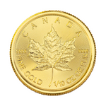 Laden Sie das Bild in den Galerie-Viewer, 5 Dollars Elizabeth II 1/10 oz Maple Leaf Goldmünze
