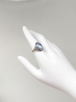 Laden Sie das Bild in den Galerie-Viewer, Ring 585er Weißgold mit Aquamarin und Diamanten
