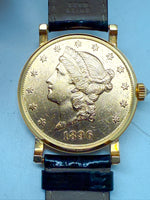 Laden Sie das Bild in den Galerie-Viewer, Corum Gold Münze Uhr, 750er Gelbgold, automatik
