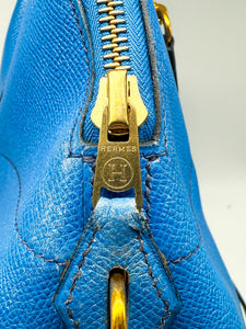 Hermes Bolide 35 - Blau - Gold Hardware - Leder