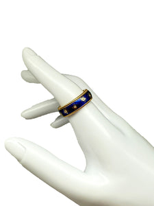 Wellendorff Ring 750er Gelbgold mit Diamanten kaltemaille