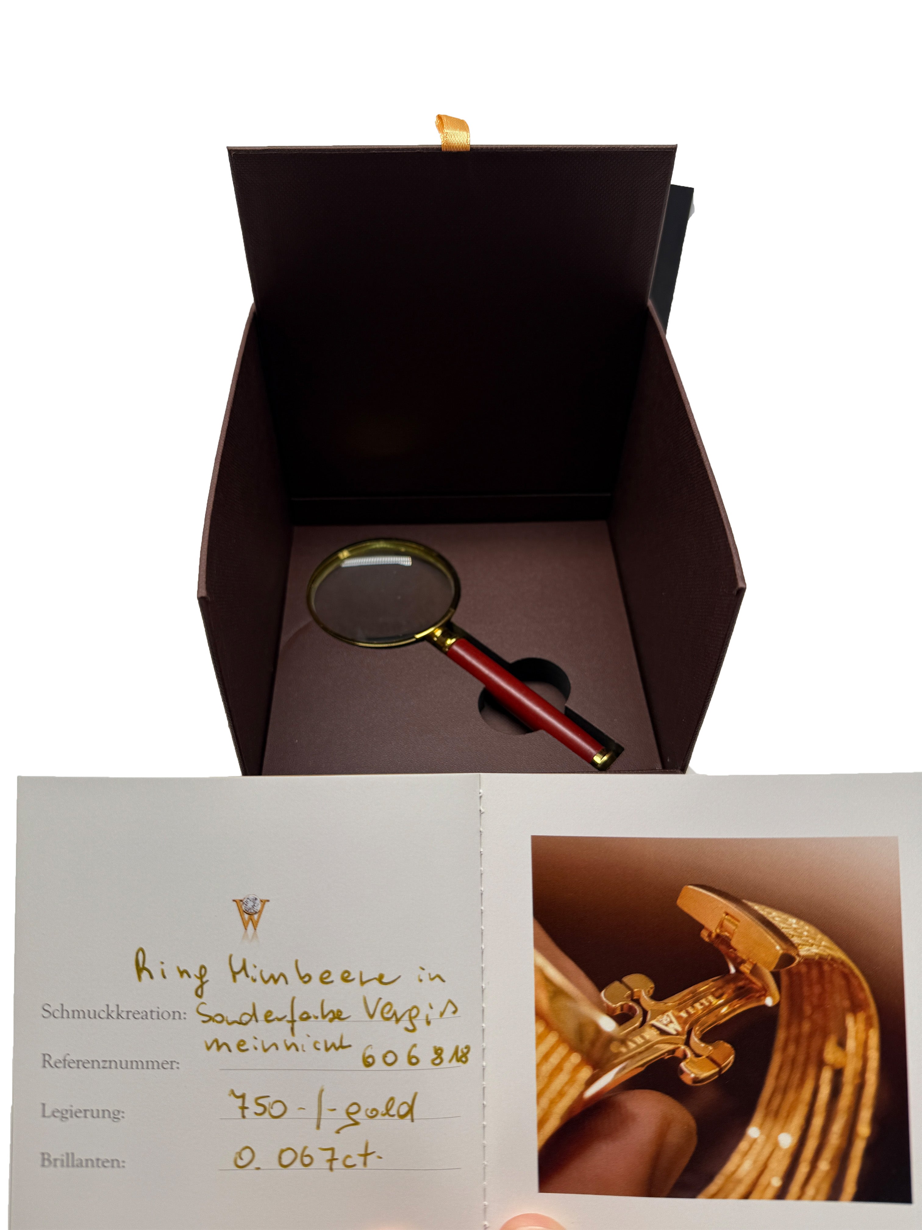Wellendorff Ring 750er Gelbgold mit Diamanten kaltemaille