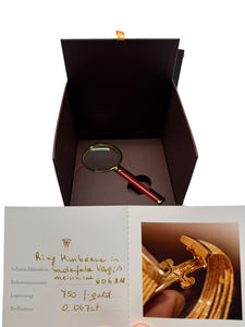 Wellendorff Ring 750er Gelbgold mit Diamanten kaltemaille