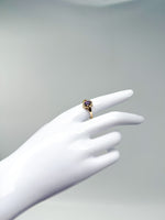 Laden Sie das Bild in den Galerie-Viewer, 750er Gelbgold Ring mit Amethyst und Diamanten
