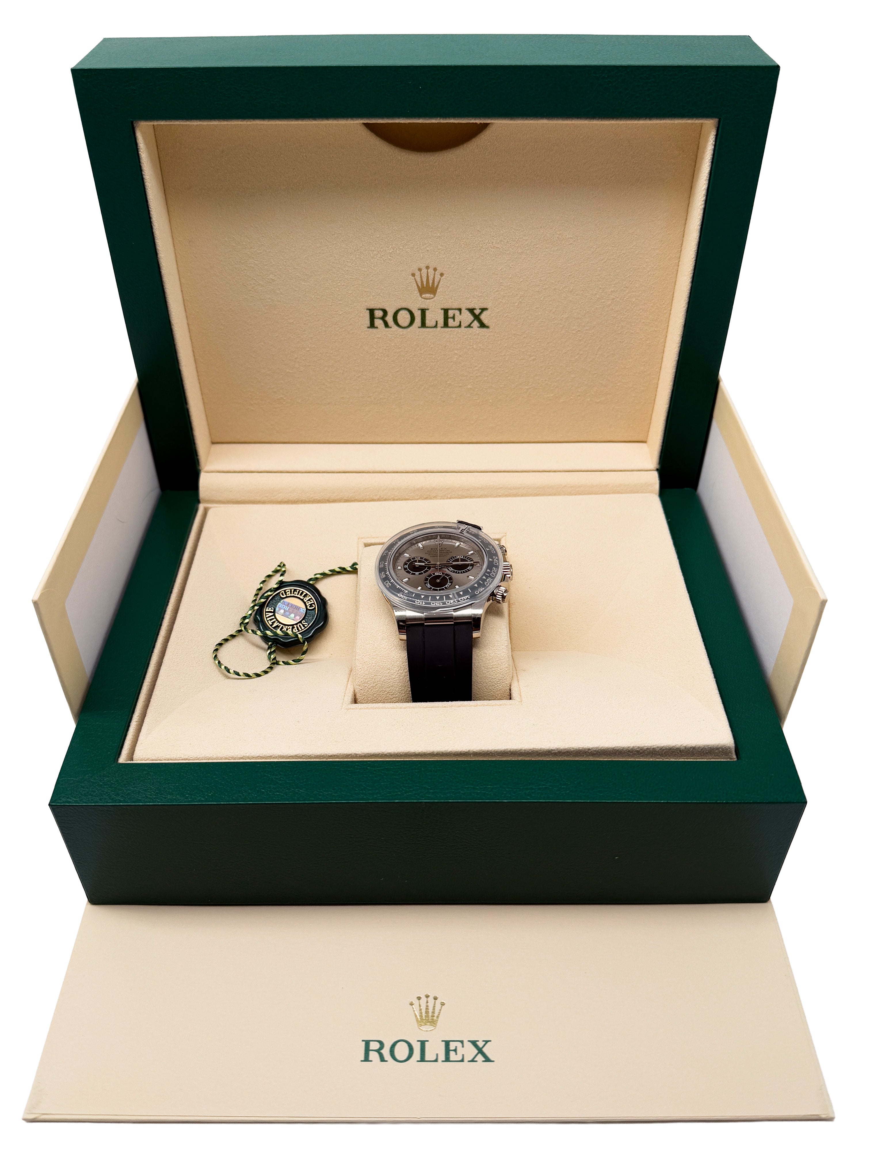 Rolex Daytona 116519LN Weißgold Black-Diamond Dial Oysterflex