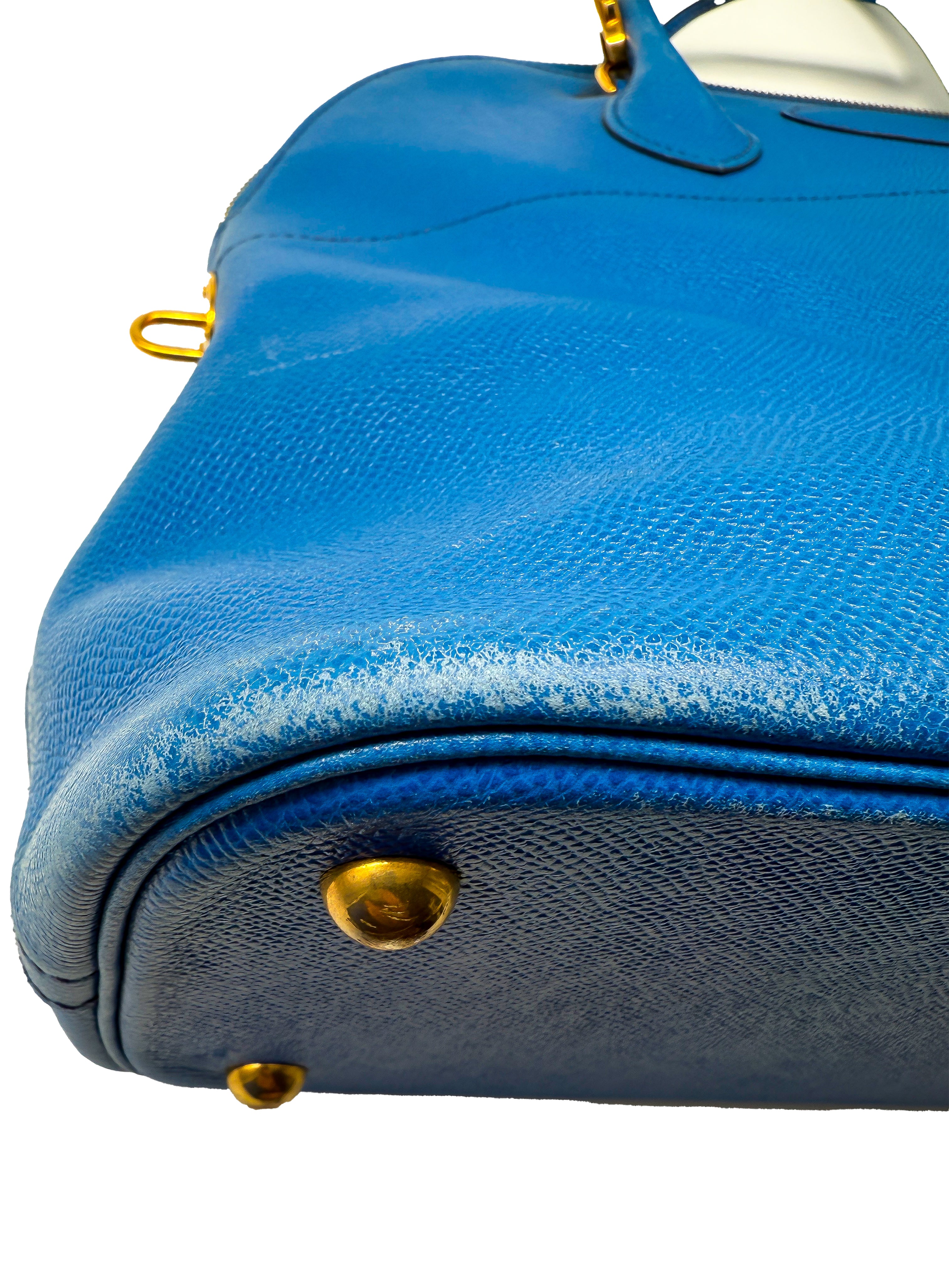 Hermes Bolide 35 - Blau - Gold Hardware - Leder