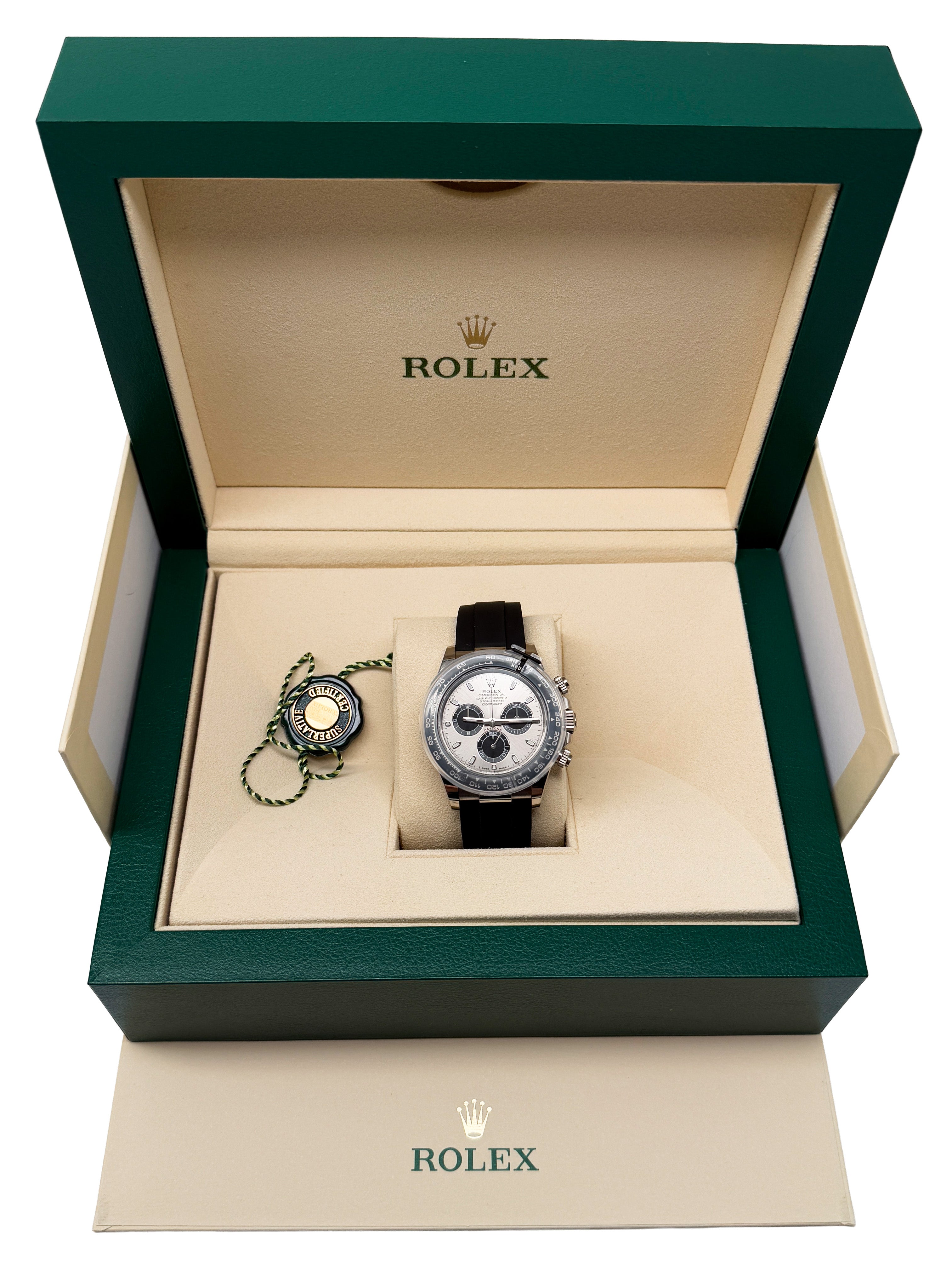 Rolex Daytona 116519LN Weißgold Black-Diamond Dial Oysterflex