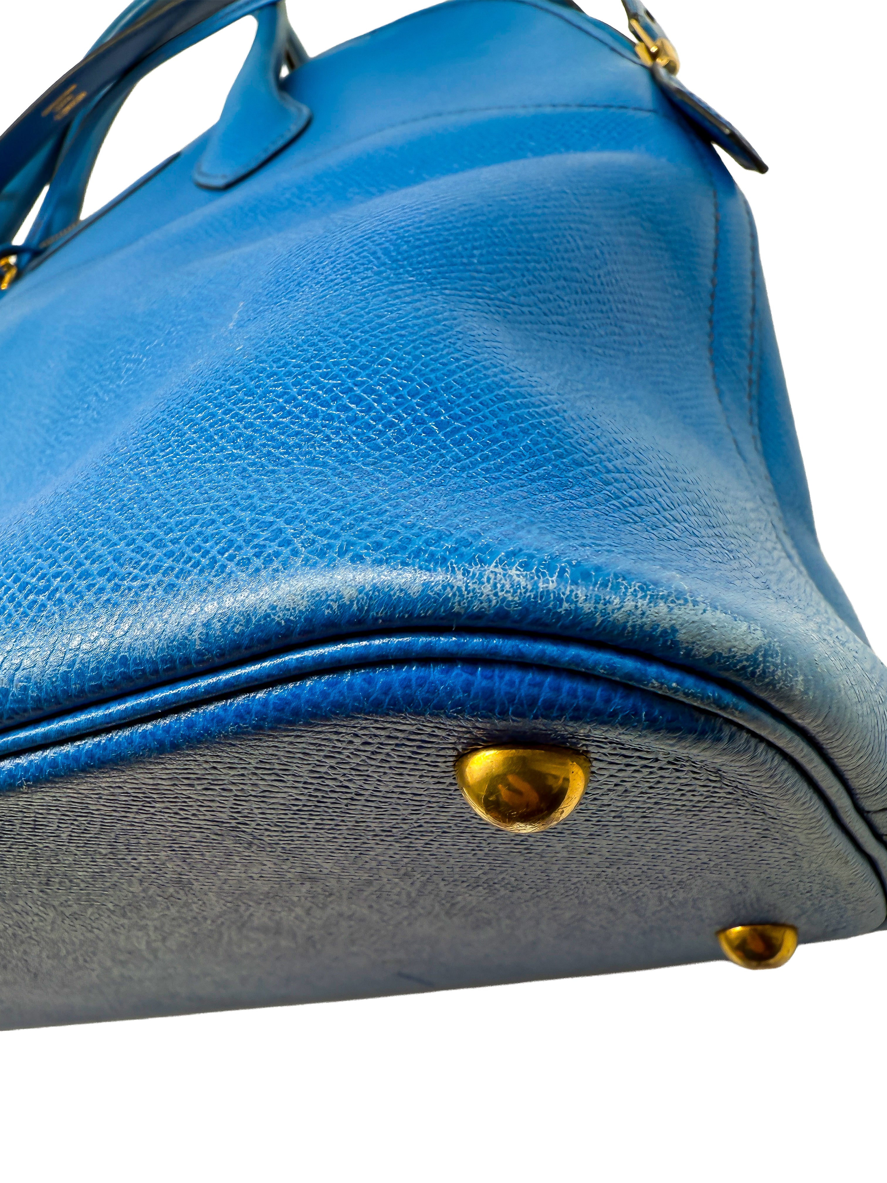 Hermes Bolide 35 - Blau - Gold Hardware - Leder