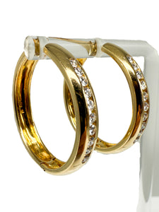 750er Gelbgold Ohrringe mit Diamanten
