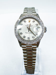 Rolex Lady-Datejust 69174; 26 mm, 18K Weißgold