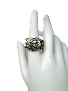 585er Gelbgold Ring mit antiker griechischer Münze