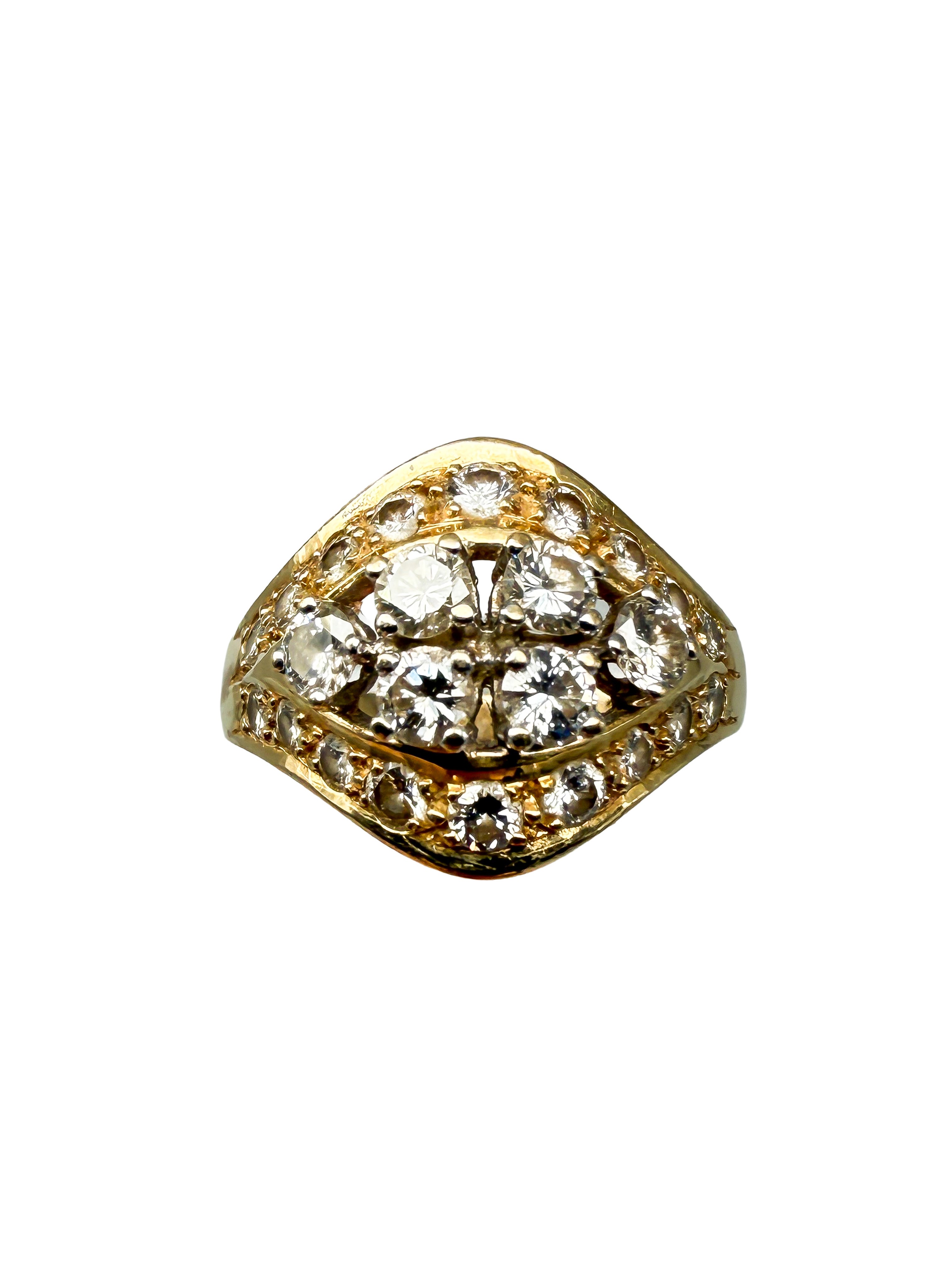 Ring 585er Gelbgold mit Diamanten