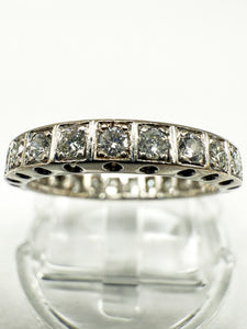 585er Weißgold Ring mit Diamanten