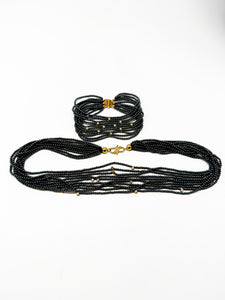 Armband und Halsketten Set mit Tahit-Perlen und Diamanten