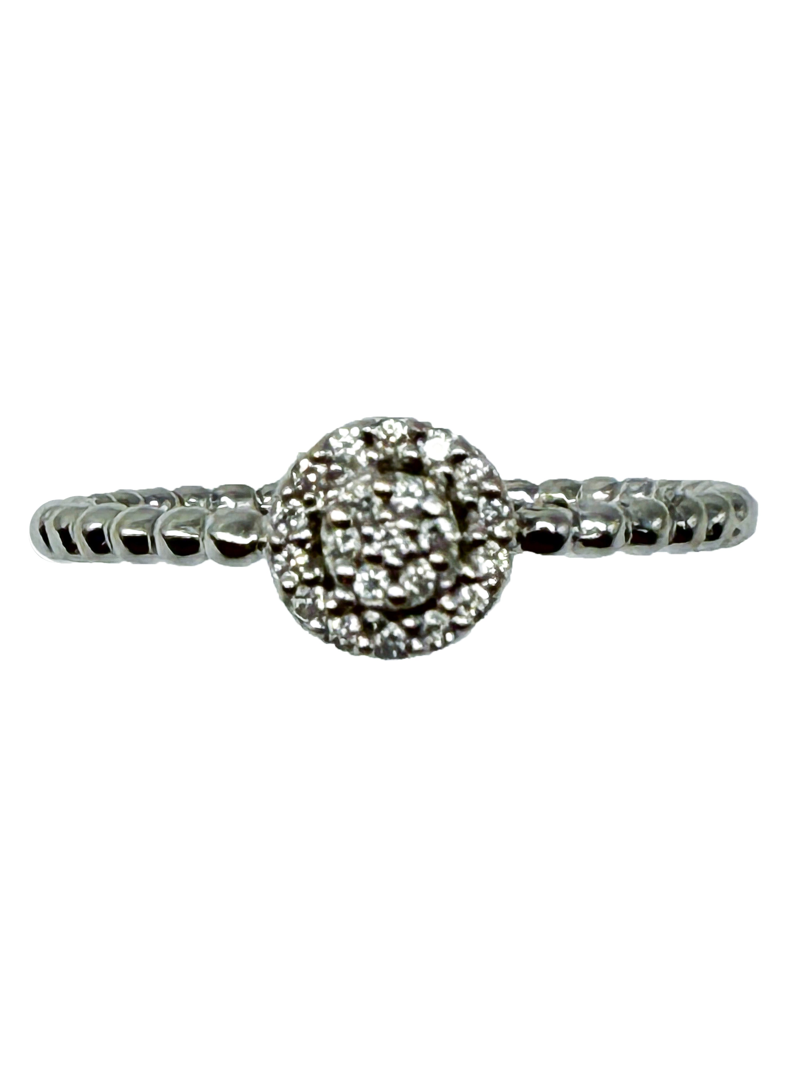 750er Weißgold Ring mit Diamanten