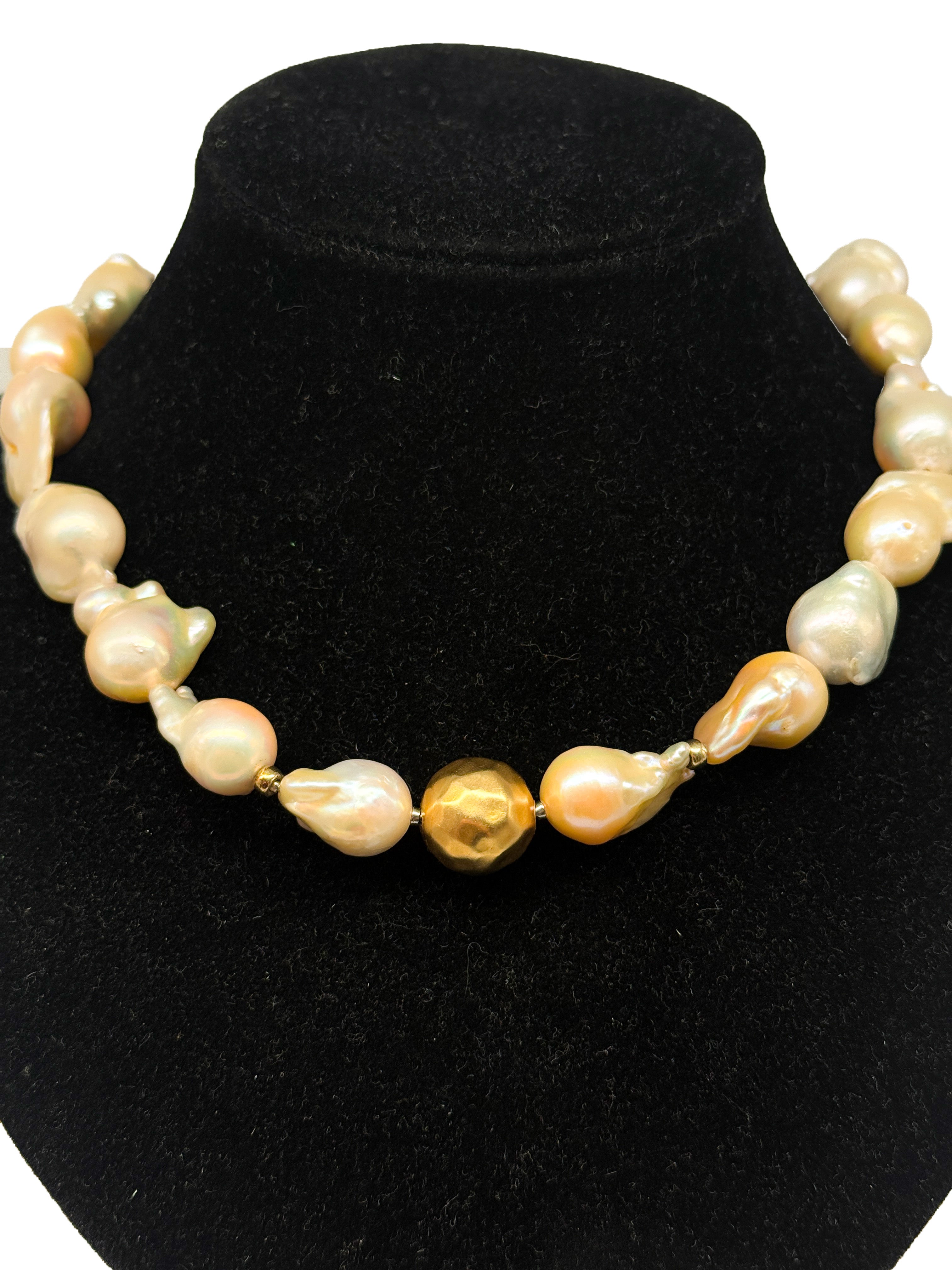 Collier 750er Gelbgold mit Perlen