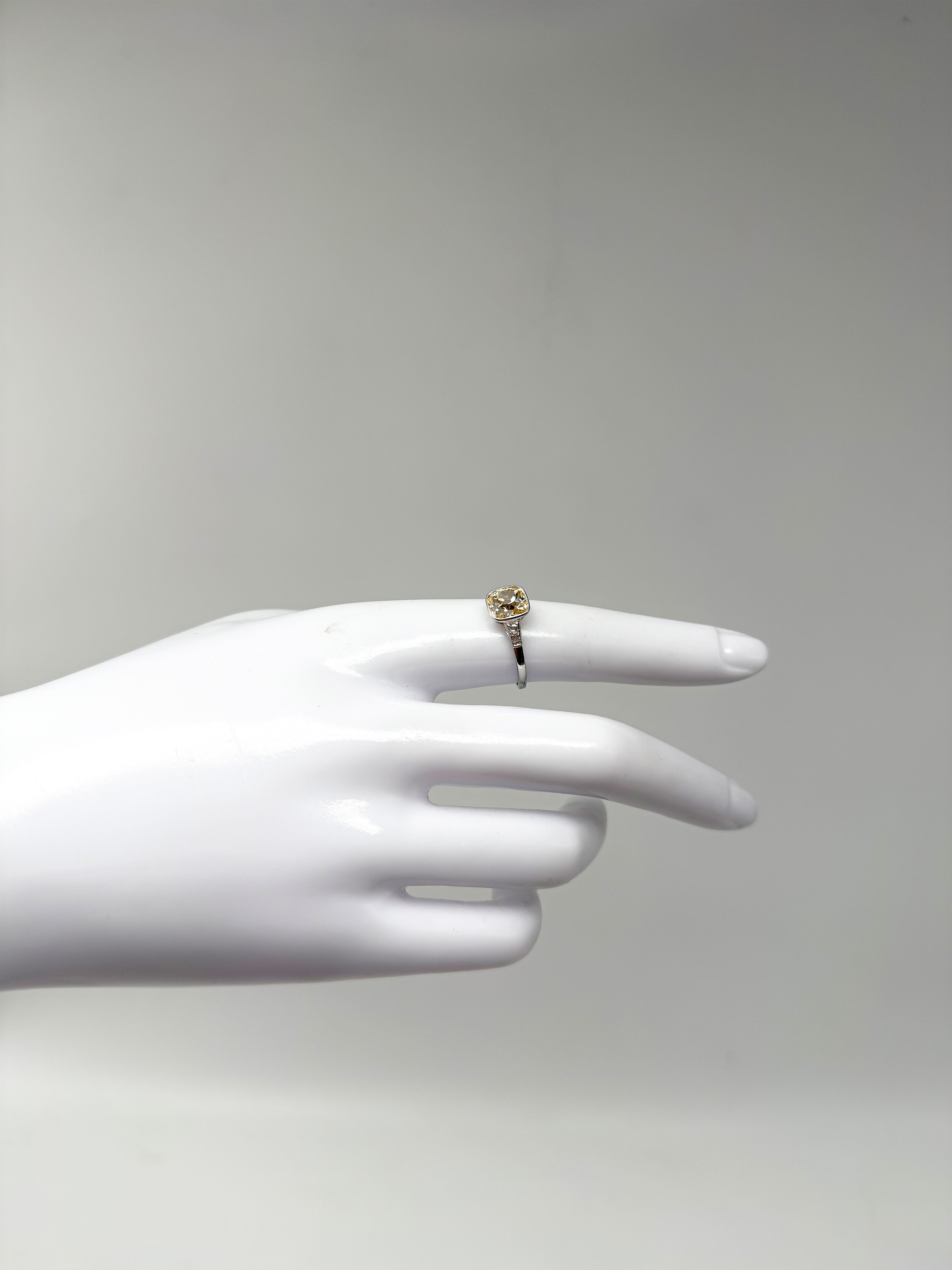 Ring 750er Weißgold mit Diamanten und Zertifikat