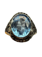 Laden Sie das Bild in den Galerie-Viewer, Ring 585er Weißgold mit Aquamarin und Diamanten
