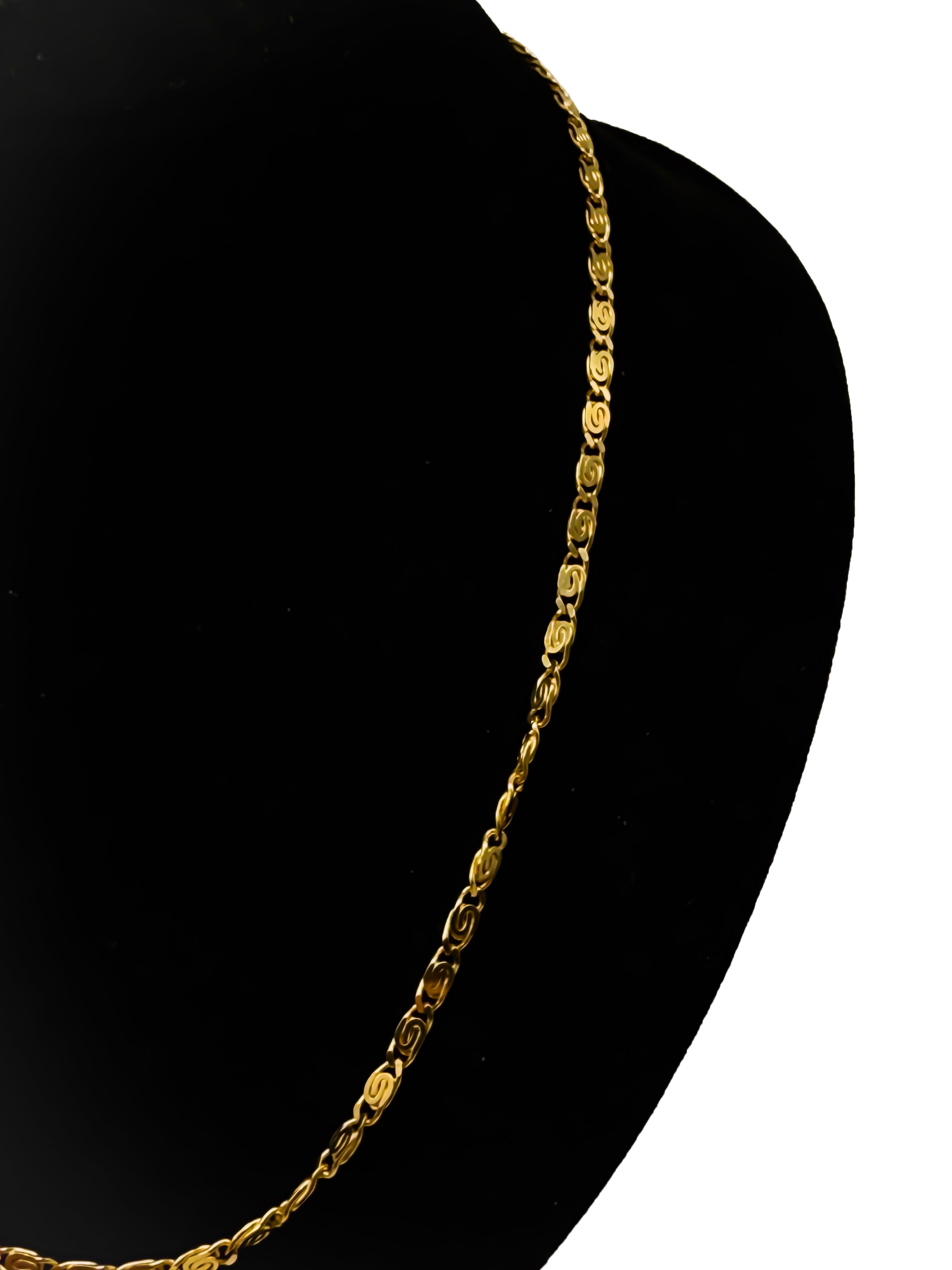 Halskette "S"-Ornamente, 585er Gelbgold