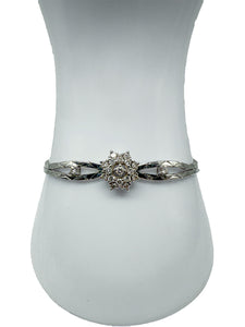 585er Weißgold; Armband mit Diamanten