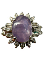 Laden Sie das Bild in den Galerie-Viewer, Weißgold Ring mit Amethyst und Diamanten
