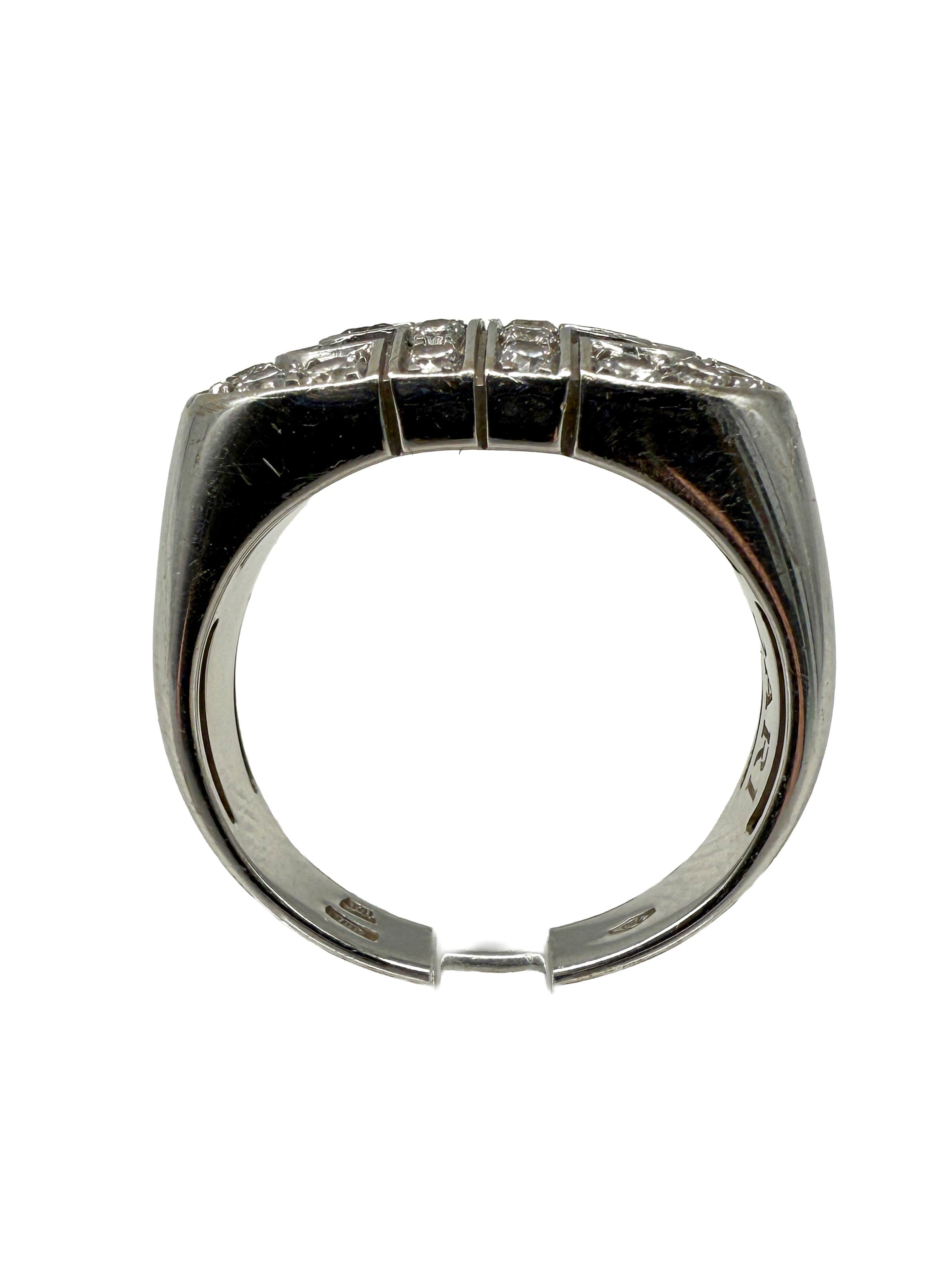 Bulgari Ring mit Diamanten 750er Weißgold