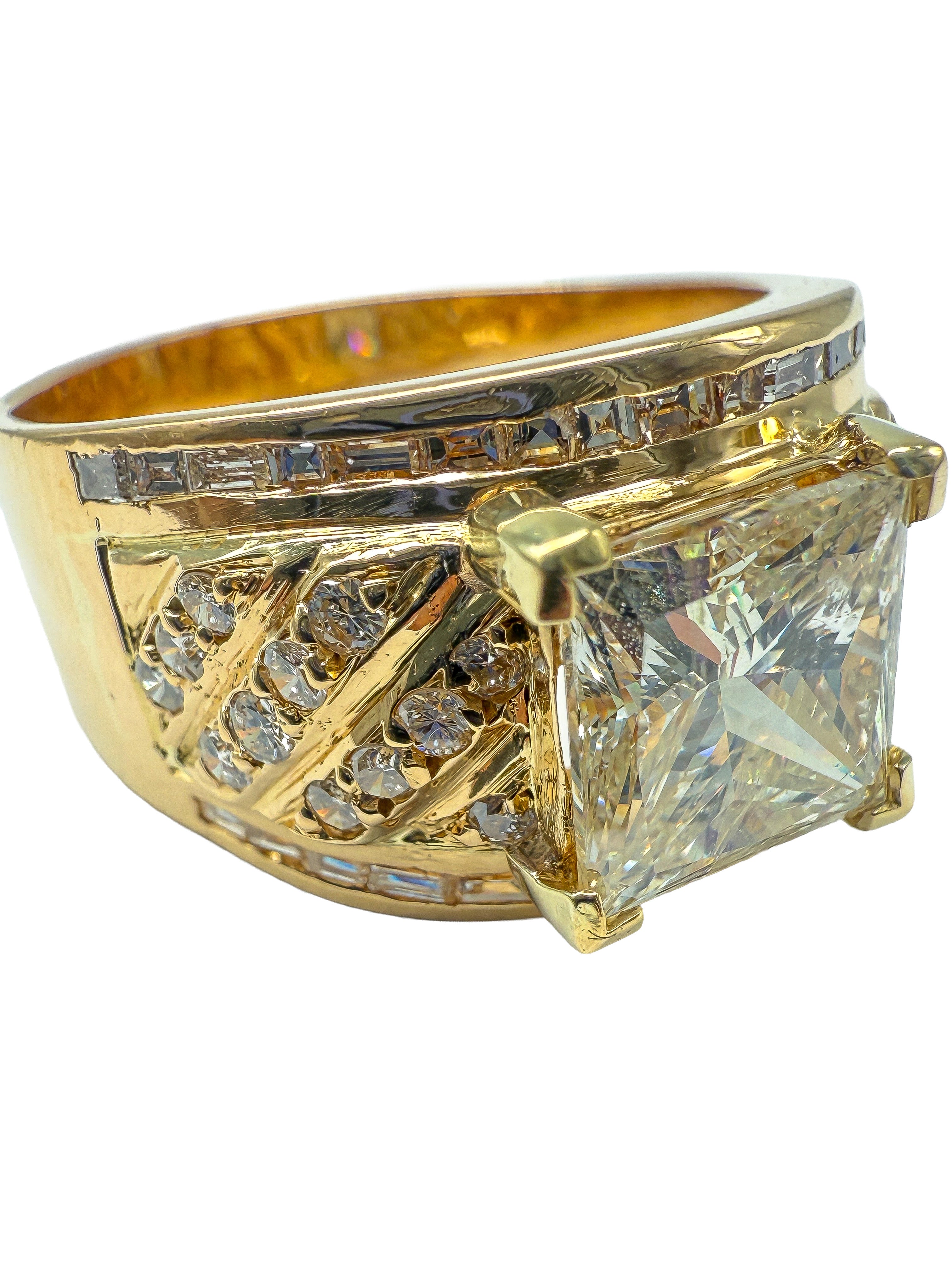 750er Gelbgold Ring mit Diamanten