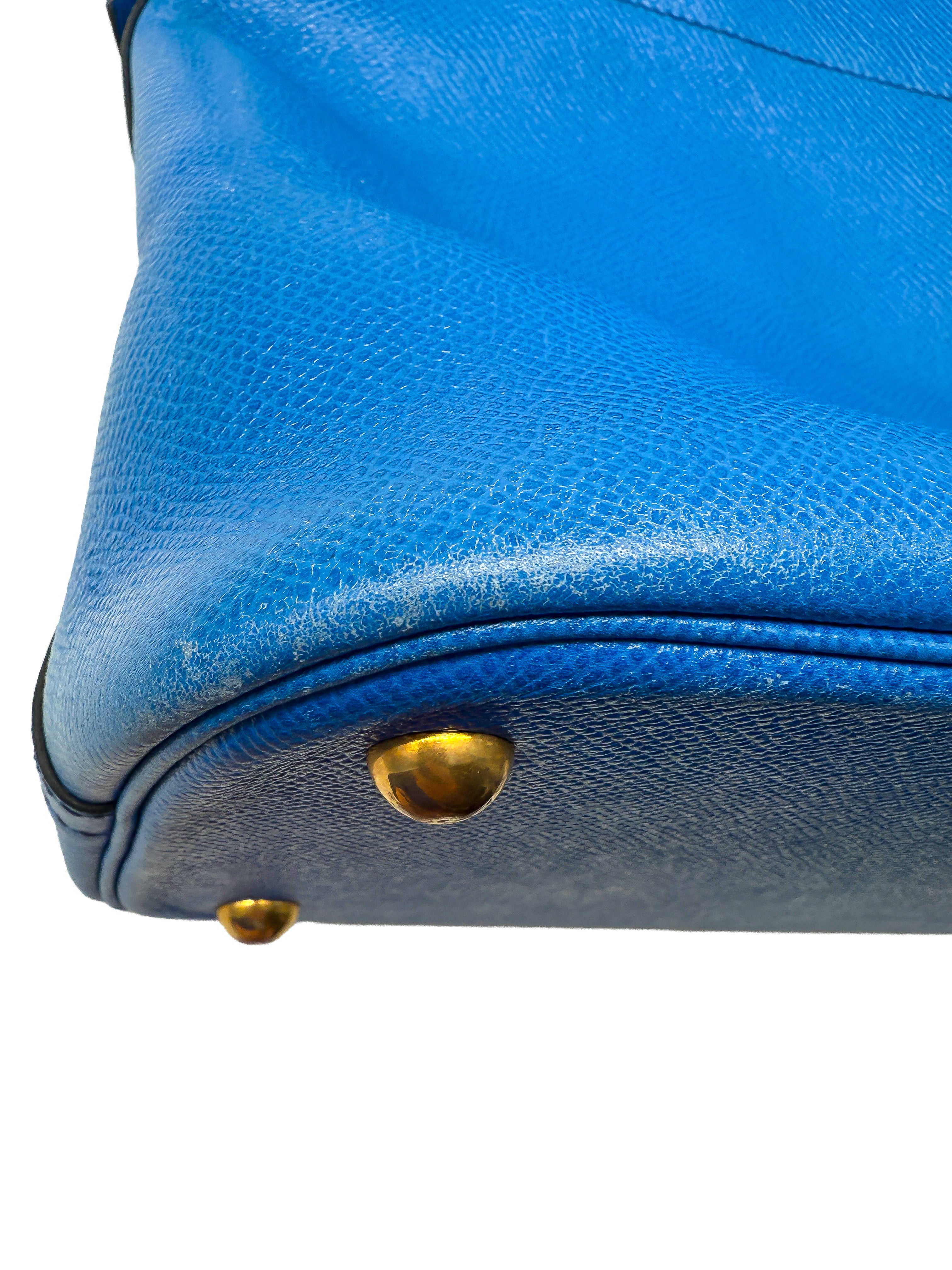 Hermes Bolide 35 - Blau - Gold Hardware - Leder