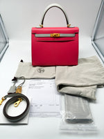 Laden Sie das Bild in den Galerie-Viewer, Hermes Handtasche Sac Kelly II Sellier 25, Rosa
