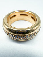 Laden Sie das Bild in den Galerie-Viewer, 750er Gelbgold Bucherer Ring mit Diamanten
