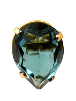 Laden Sie das Bild in den Galerie-Viewer, Saphir Ohrringe, 750er Gelbgold, Tropfenform
