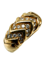 Laden Sie das Bild in den Galerie-Viewer, Bulgari Ring 750er Gelbgold mit Diamanten
