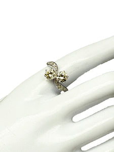 585er Weißgold Ring mit Diamanten