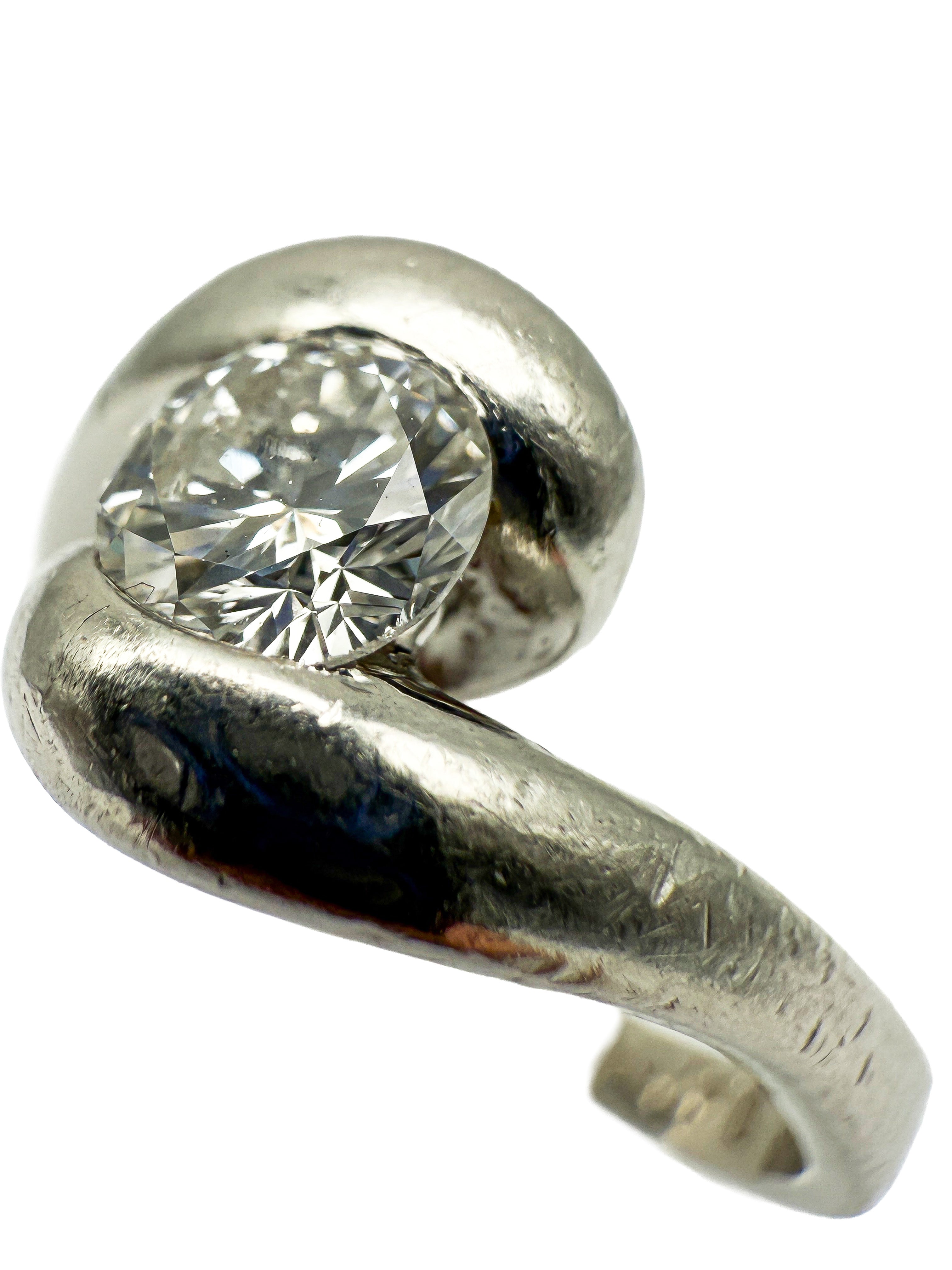 950er Platin-Ring mit Diamanten