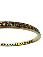 Laden Sie das Bild in den Galerie-Viewer, 585er Gelbgold Armband mit Granatsteinen
